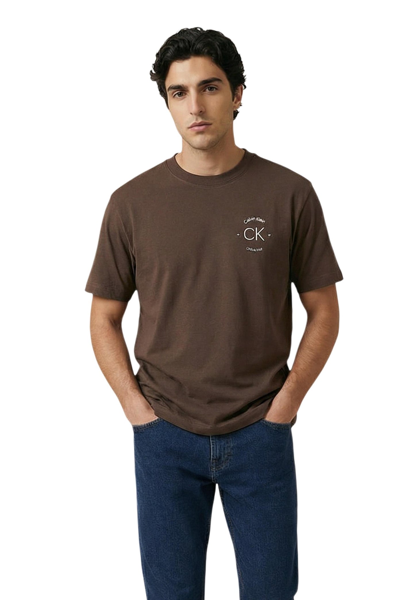 Calvin Klein Jeans T-Shirt Uomo Calvin Klein Jeans LV04RE825G brown  brown