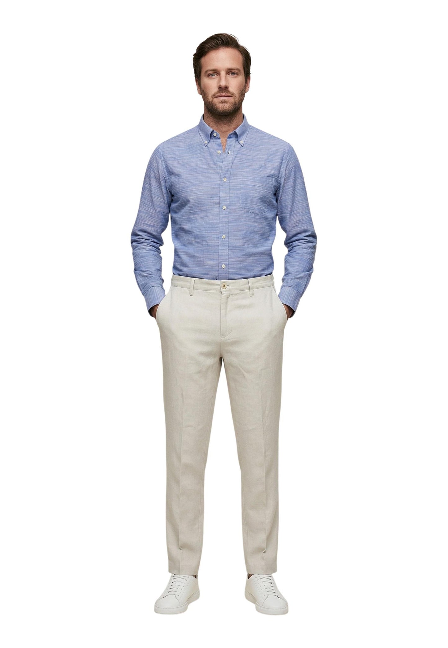 Borghese Pantaloni Uomo Borghese PSE579GR white  white