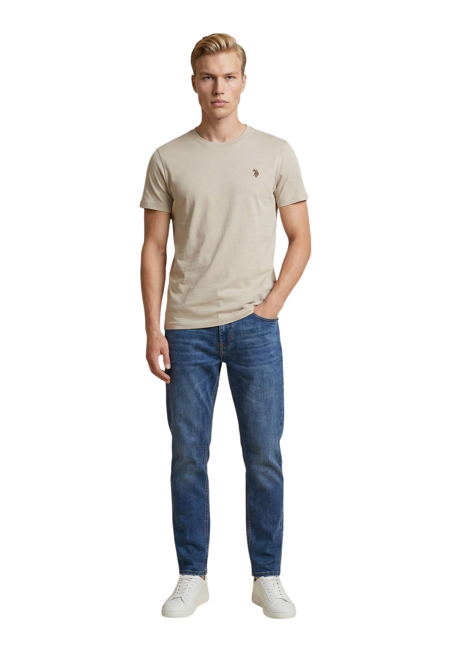 U.s. Polo Assn. T-Shirt Uomo U.S. Polo Assn. US43 154015 beige  beige