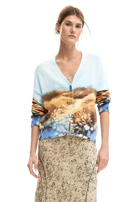 Desigual Cardigan Donna Desigual 26SWJF18 light blue  light blue