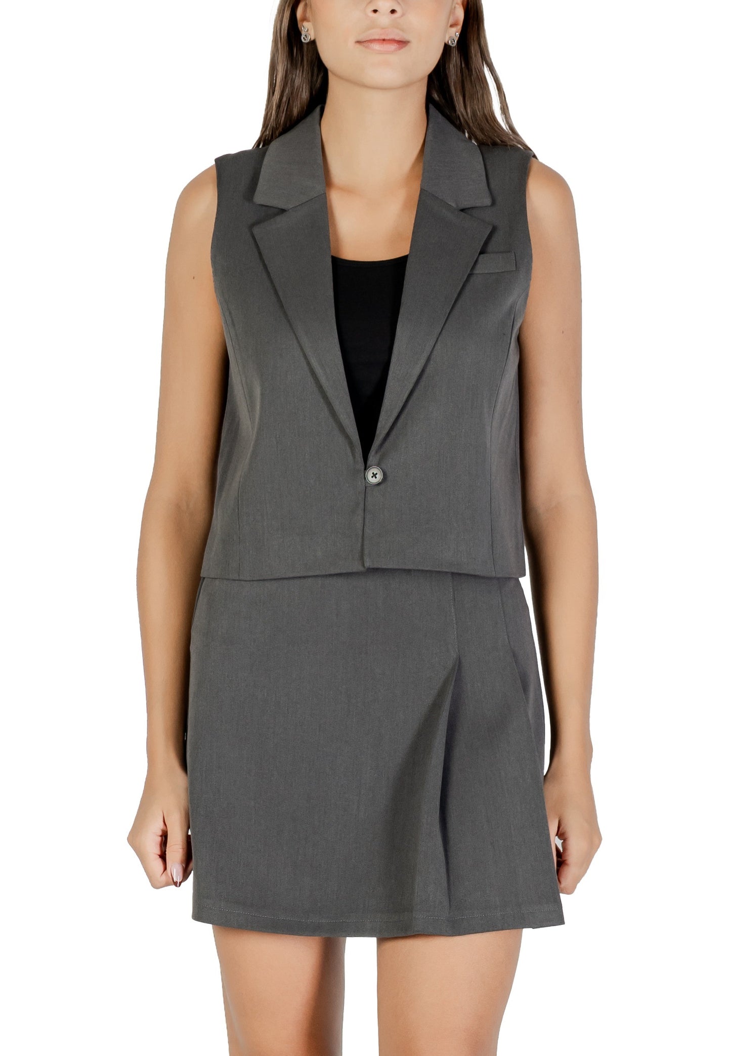Only Gilet Donna Only 15351116 grey  grey