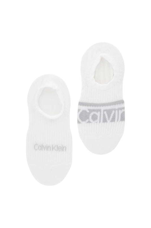 Calvin Klein Jeans Intimo Donna Calvin Klein Jeans CK WOMEN FOOTIE HC 2P LOGO STR white  white