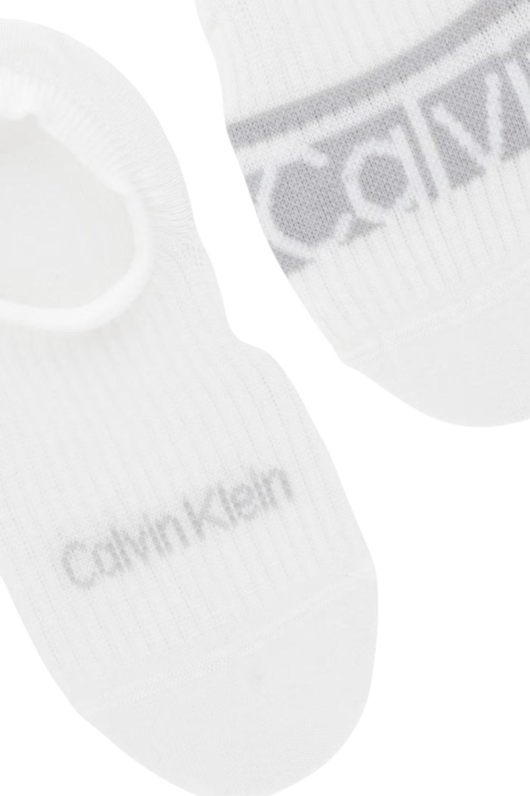 Calvin Klein Jeans Intimo Donna Calvin Klein Jeans CK WOMEN FOOTIE HC 2P LOGO STR white  white