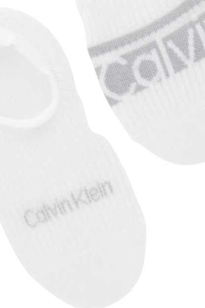 Calvin Klein Jeans Intimo Donna Calvin Klein Jeans CK WOMEN FOOTIE HC 2P LOGO STR white  white