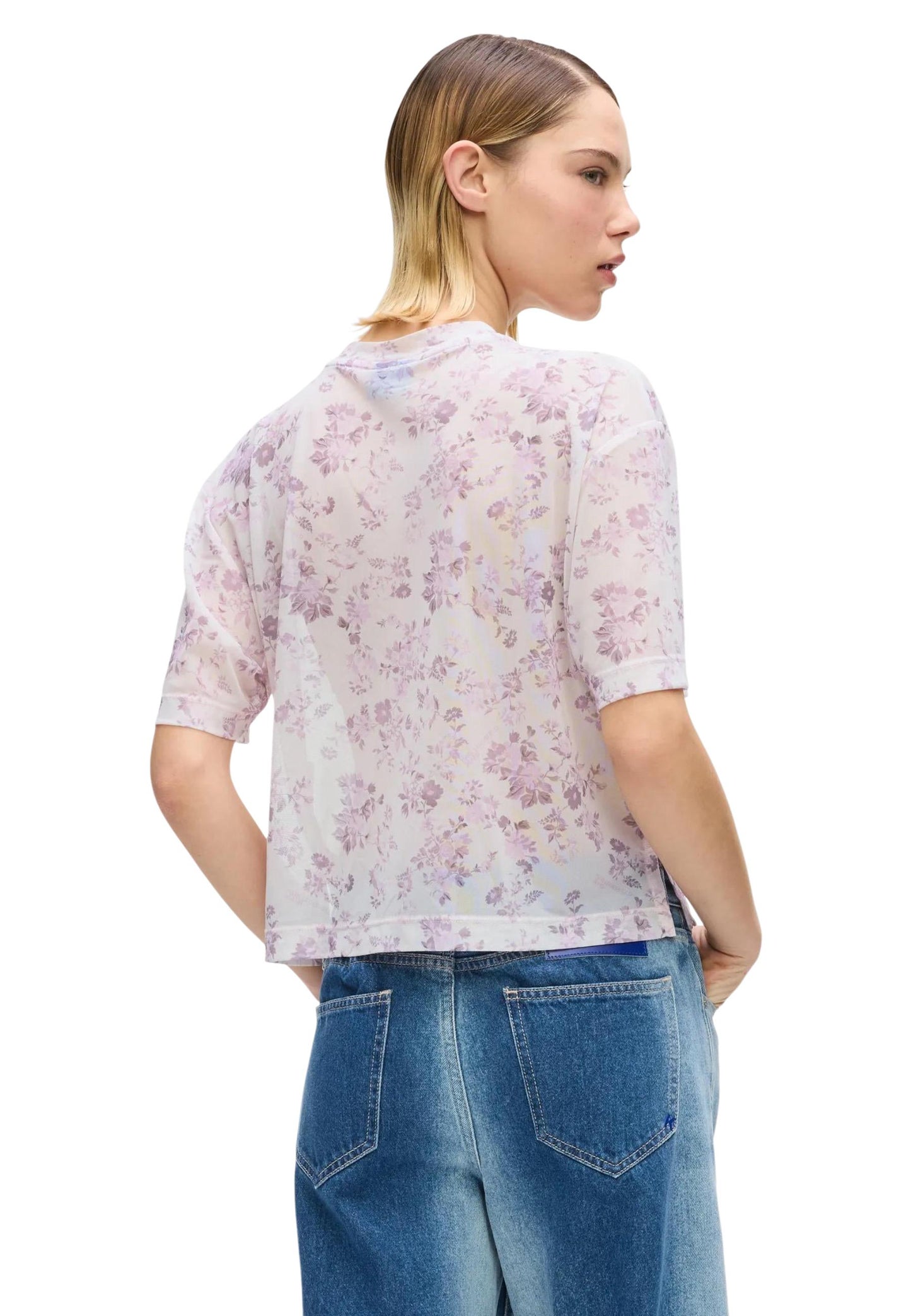 Karl Lagerfeld Jeans T-Shirt Donna Karl Lagerfeld Jeans KLJ Mesh Aop Tee pink  pink