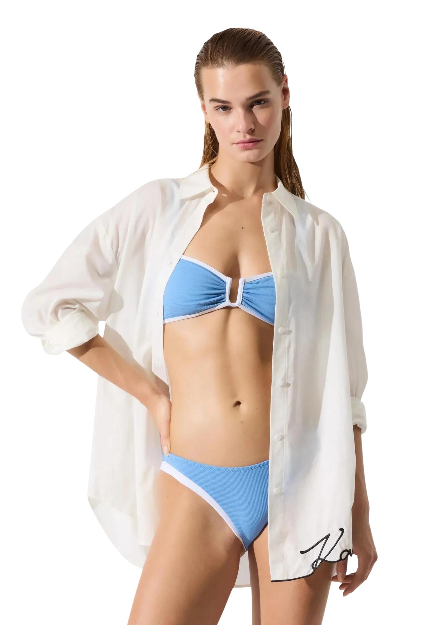 Karl Lagerfeld Jeans Camicia Donna Karl Lagerfeld Jeans OVERSIZED BEACHSHIRT beige  beige