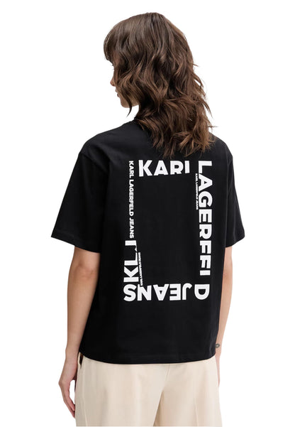 Karl Lagerfeld Jeans T-Shirt Donna Karl Lagerfeld Jeans KLJ Reg Ss Frame Tee black  black