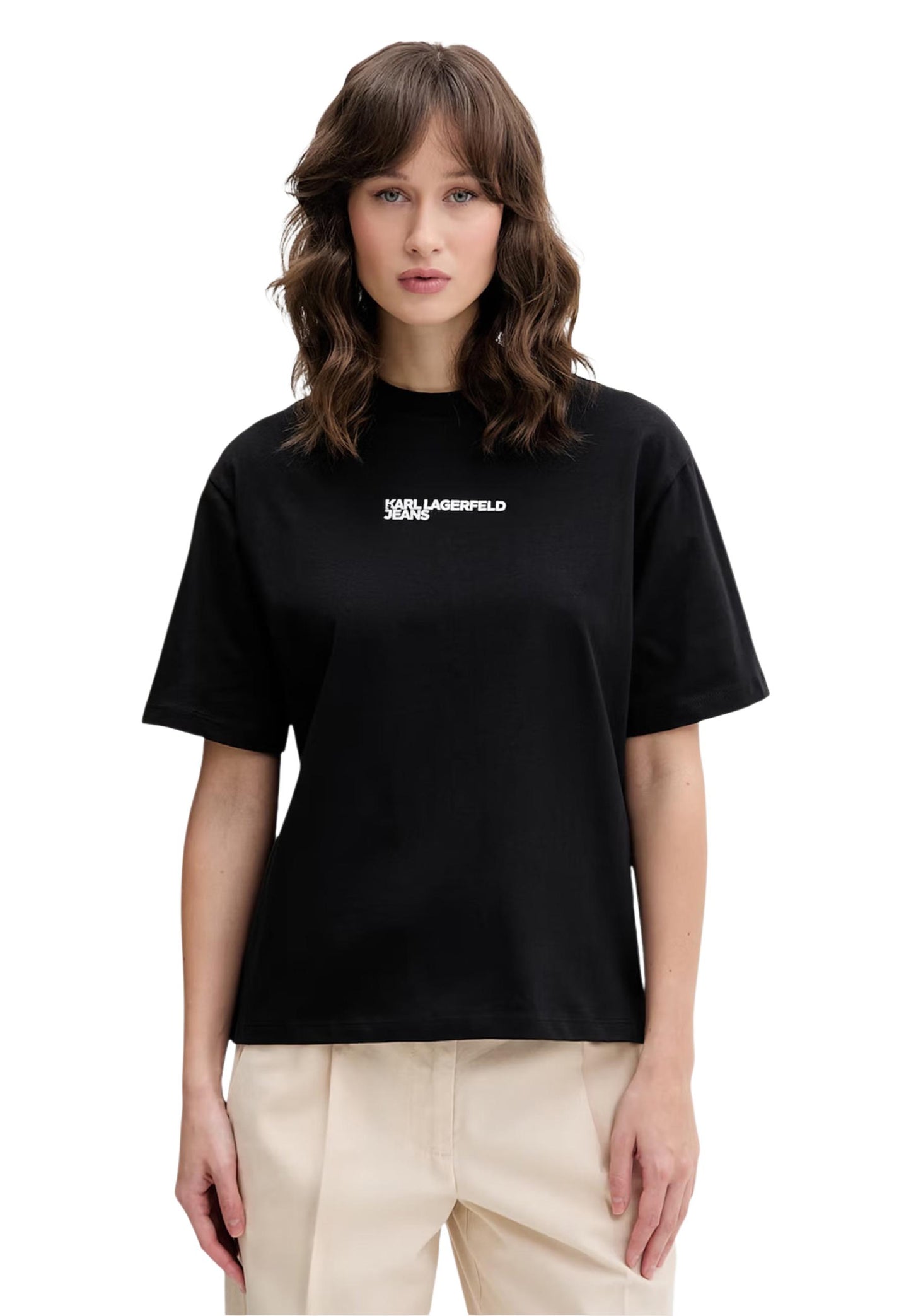 Karl Lagerfeld Jeans T-Shirt Donna Karl Lagerfeld Jeans KLJ Reg Ss Frame Tee black  black