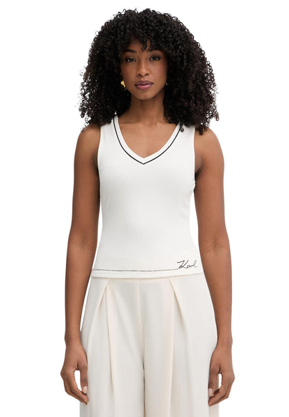 Karl Lagerfeld Jeans Canotta Donna Karl Lagerfeld Jeans SIGNATURE LOUGE TANK TOP beige  beige