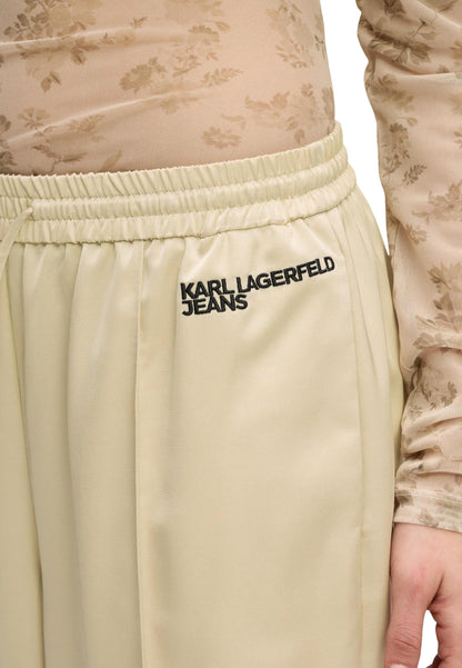 Karl Lagerfeld Jeans Pantaloni Donna Karl Lagerfeld Jeans KLJ Wide Leg Satin beige  beige