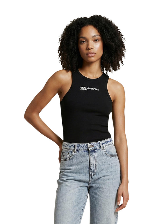 Karl Lagerfeld Jeans Canotta Donna Karl Lagerfeld Jeans KLJ Ribbed black  black