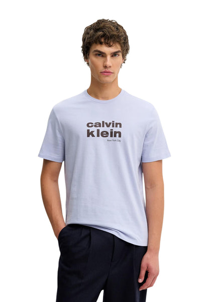 Calvin Klein Jeans T-Shirt Uomo Calvin Klein Jeans SS 30S WHSL CKJ JERS liliac  liliac