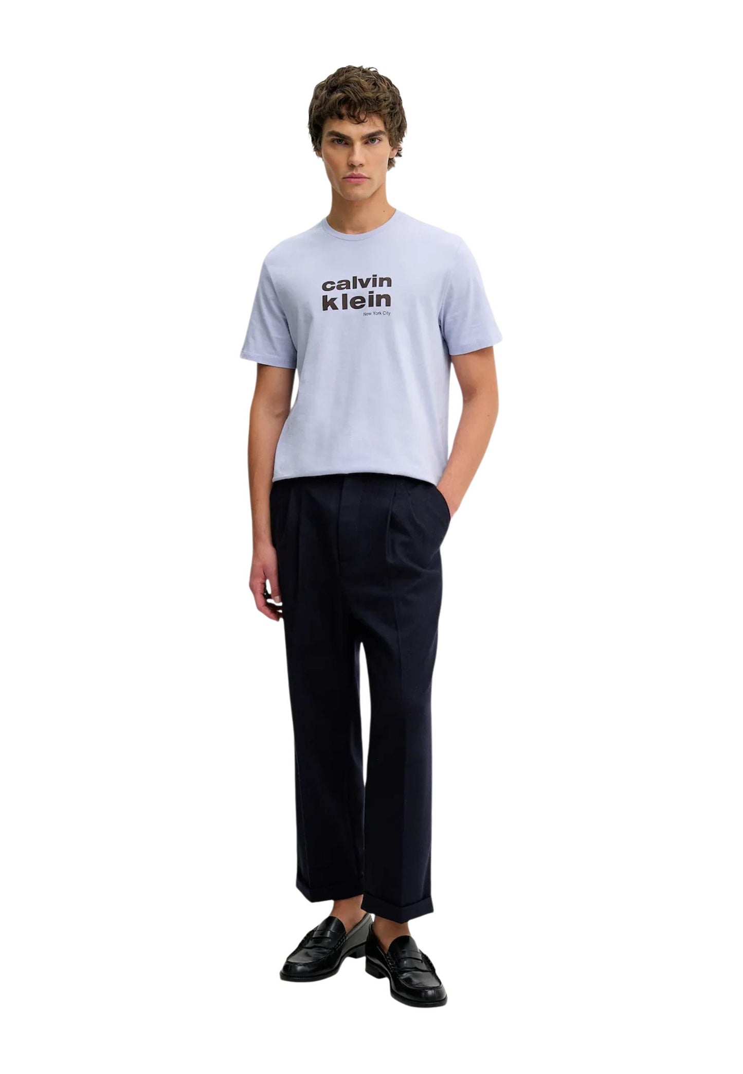 Calvin Klein Jeans T-Shirt Uomo Calvin Klein Jeans SS 30S WHSL CKJ JERS liliac  liliac