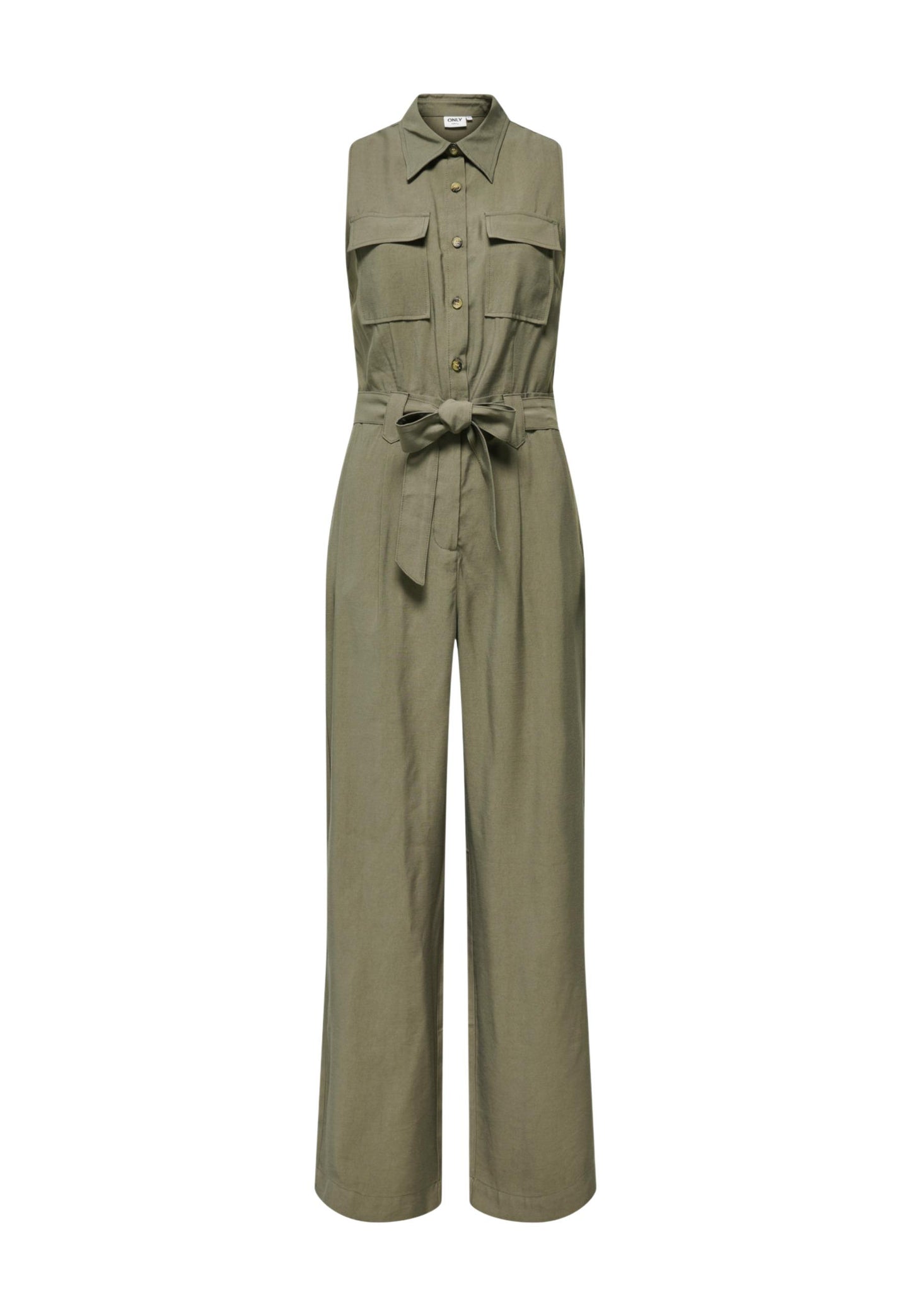 Only Tuta Donna Only Onltila Life S/L Belt Jumpsuit Tlr green  green