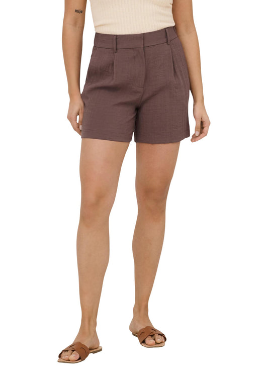 Only Shorts Donna Only Onlita Hw Linen Look Shorts Tlr brown  brown