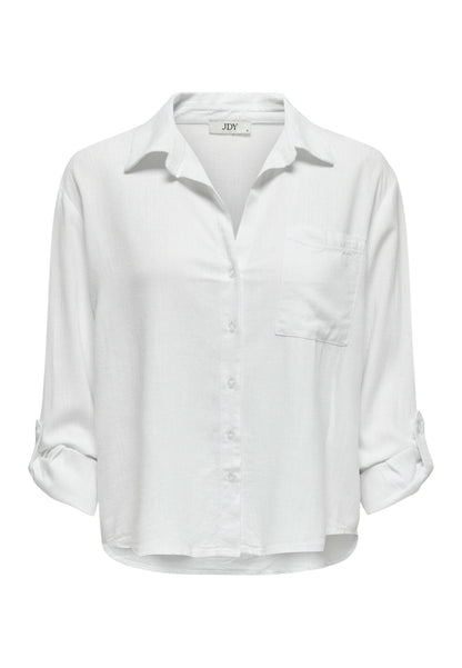 Jacqueline De Yong Camicia Donna Jacqueline De Yong Jdycaya Linen Loose L/S Shirt Wvn Dia white  white