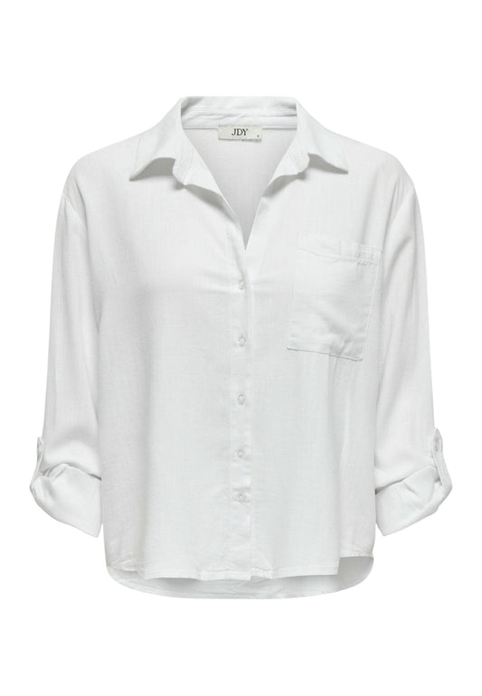 Jacqueline De Yong Camicia Donna Jacqueline De Yong Jdycaya Linen Loose L/S Shirt Wvn Dia white  white