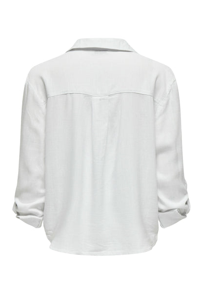 Jacqueline De Yong Camicia Donna Jacqueline De Yong Jdycaya Linen Loose L/S Shirt Wvn Dia white  white