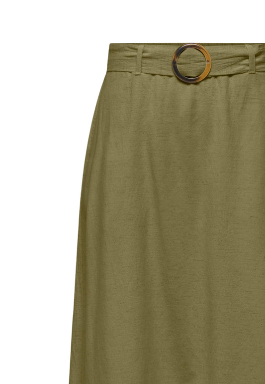 Jacqueline De Yong Gonna Donna Jacqueline De Yong Jdymilan Linen Hw Belted Skirt Wvn Dia green green