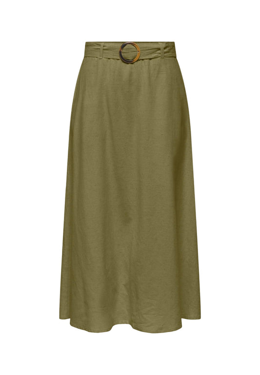 Jacqueline De Yong Gonna Donna Jacqueline De Yong Jdymilan Linen Hw Belted Skirt Wvn Dia green  green