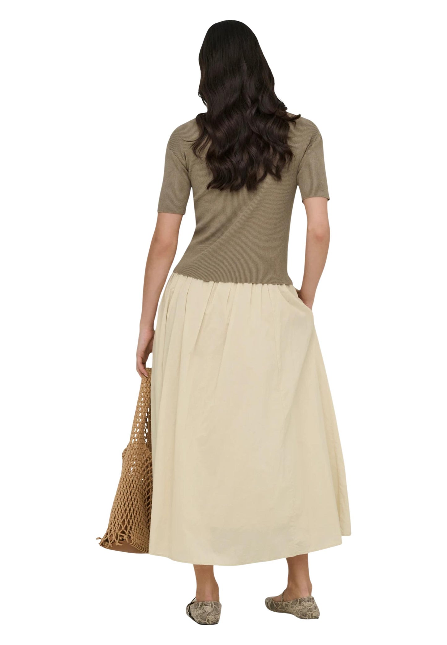 Jacqueline De Yong Gonna Donna Jacqueline De Yong Jdydiego Hw Maxi Skirt Wvn beige  beige