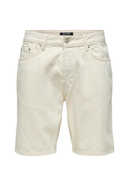 Only & Sons Bermuda Uomo Only & Sons Onsedge Ecru 2044 Pim Dnm Noos beige  beige
