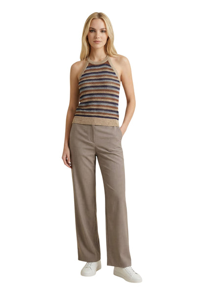 Artigli Gilet Donna Artigli TOP MULTIRIGHE LUREX beige  beige
