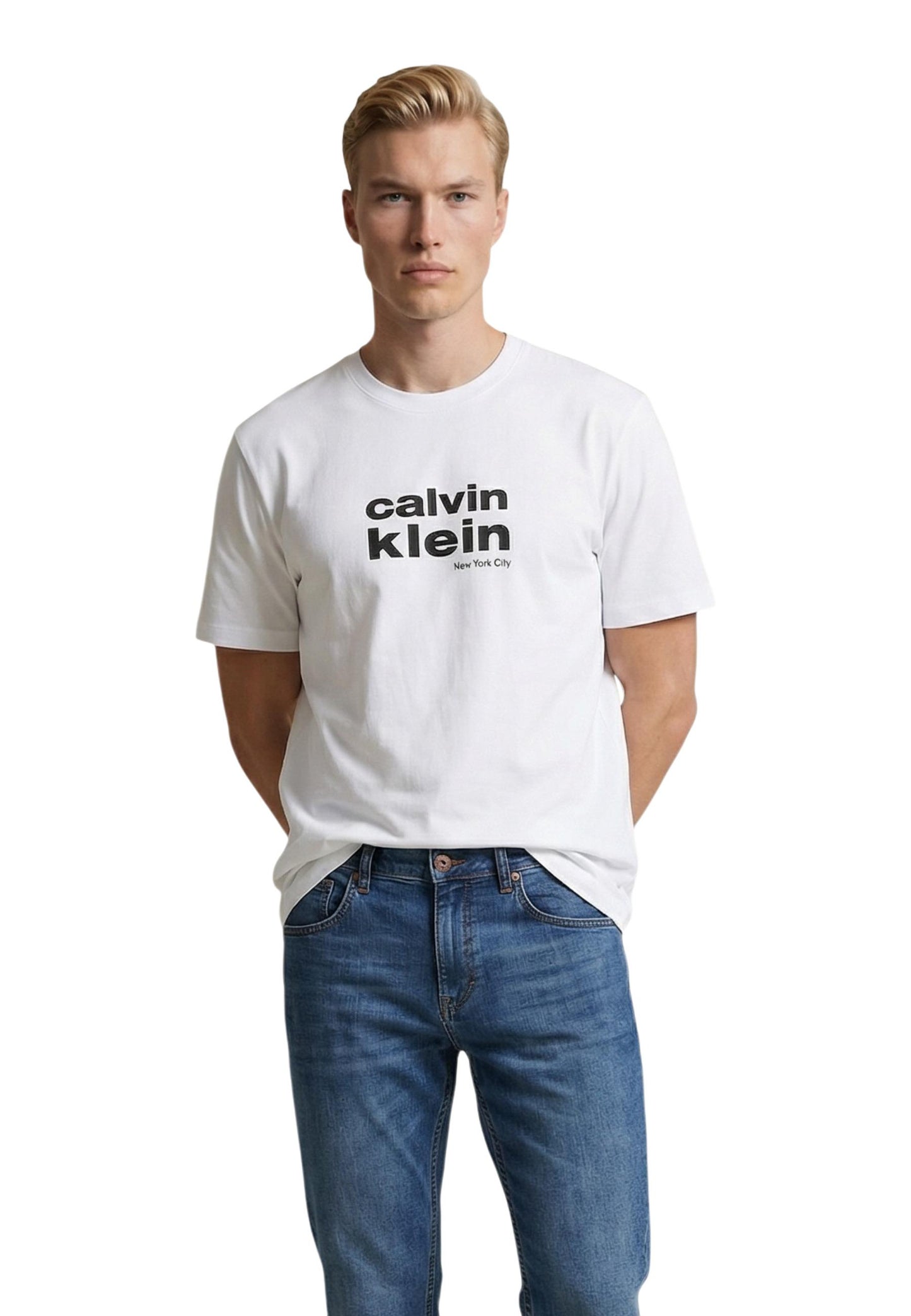 Calvin Klein Jeans T-Shirt Uomo Calvin Klein Jeans SS 30S WHSL CKJ JERS white  white