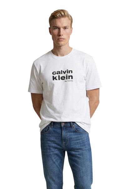 Calvin Klein Jeans T-Shirt Uomo Calvin Klein Jeans SS 30S WHSL CKJ JERS white  white