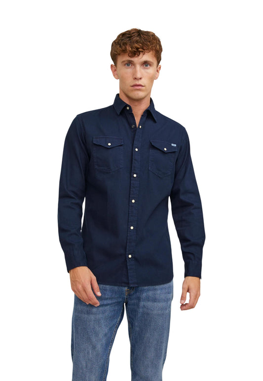 Jack Jones Camicia Uomo Jack Jones JJESHERIDAN L/S NOOS blue  blue