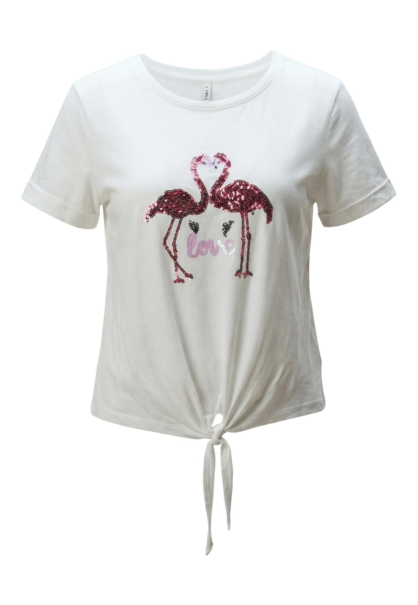 Only T-Shirt Donna Only Onldora S/S Knot Fold-Up Top Jrs beige  beige