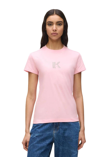 Karl Lagerfeld Jeans T-Shirt Donna Karl Lagerfeld Jeans KLJ Slim Ss K Logo Tee pink  pink