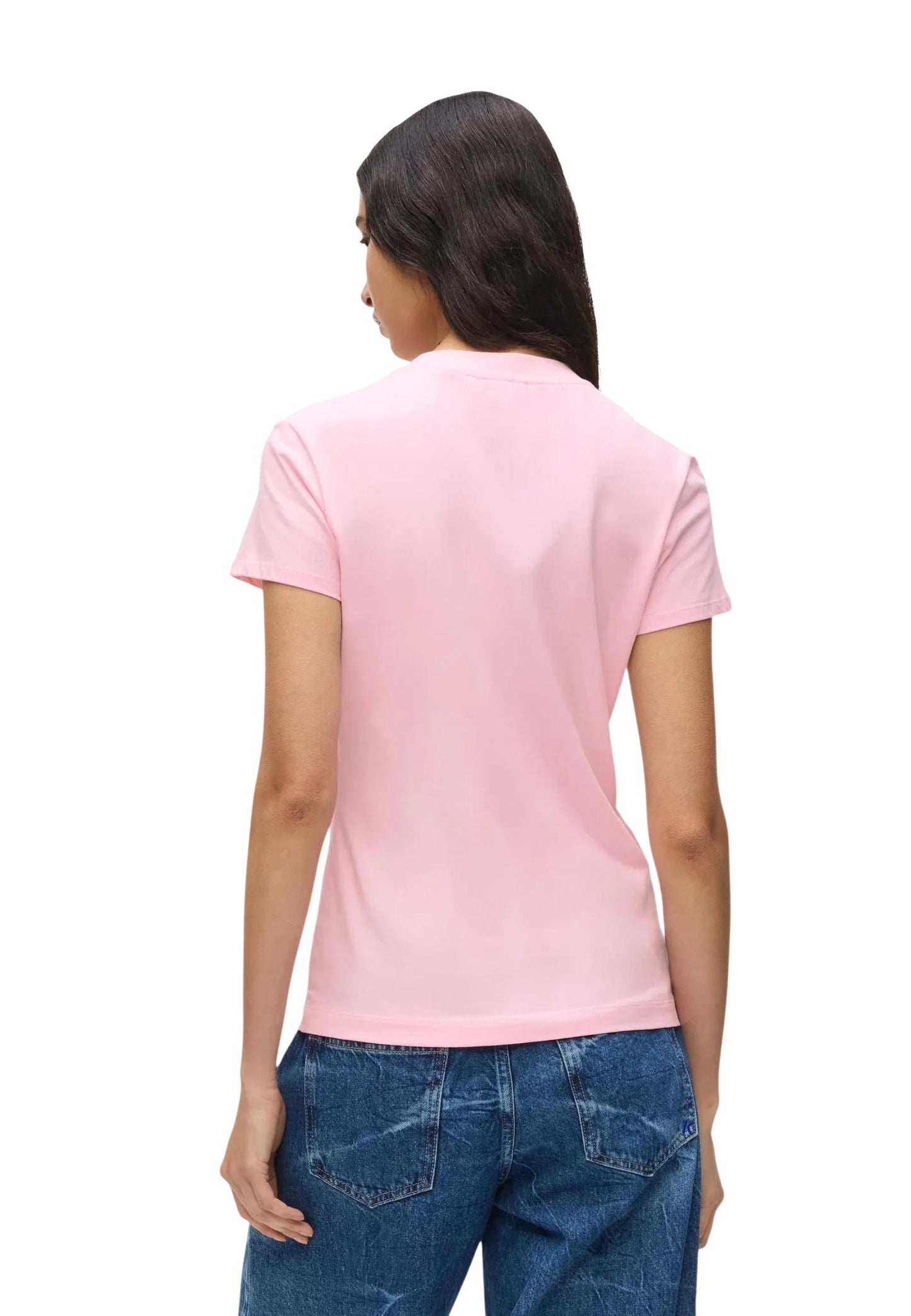 Karl Lagerfeld Jeans T-Shirt Donna Karl Lagerfeld Jeans KLJ Slim Ss K Logo Tee pink  pink