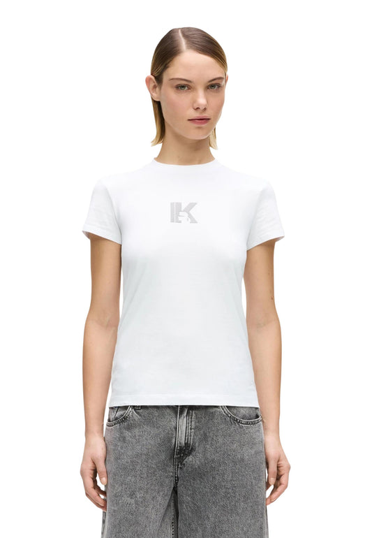 Karl Lagerfeld Jeans T-Shirt Donna Karl Lagerfeld Jeans KLJ Slim Ss K Logo Tee white  white