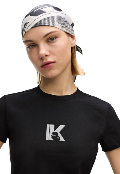Karl Lagerfeld Jeans T-Shirt Donna Karl Lagerfeld Jeans KLJ Slim Ss K Logo Tee black  black