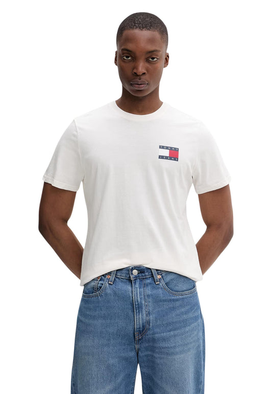 Tommy Hilfiger Jeans T-Shirt Uomo Tommy Hilfiger Jeans TJM SLIM ESSENTIAL FLAG TEE EXT beige  beige