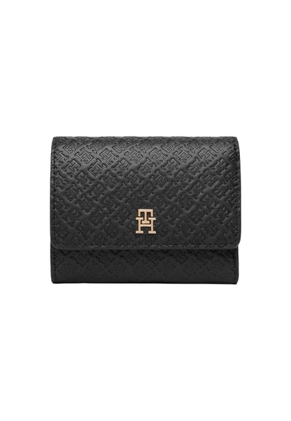 Tommy Hilfiger Portafogli Donna Tommy Hilfiger TH ICON TRIFOLD MONO black  black