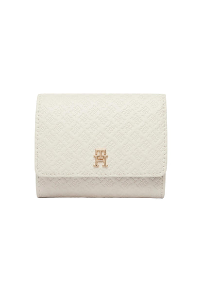 Tommy Hilfiger Portafogli Donna Tommy Hilfiger TH ICON TRIFOLD MONO white  white