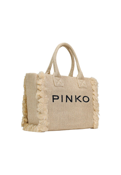 Pinko Borsa Donna Pinko BEACH SHOPPER RAFIA gold  gold