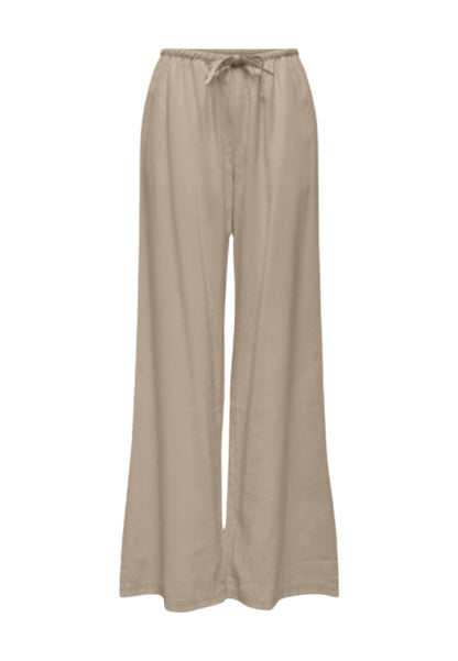 Only Pantaloni Donna Only Onlaris Life Pullup Tie Pants Wvn Cc beige  beige