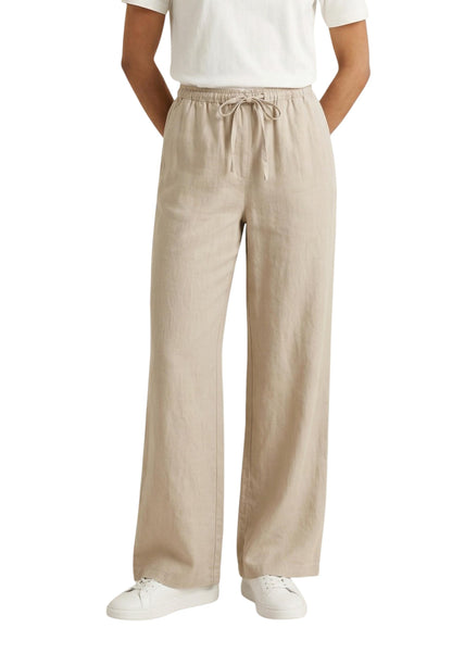 Only Pantaloni Donna Only Onlaris Life Pullup Tie Pants Wvn Cc beige  beige