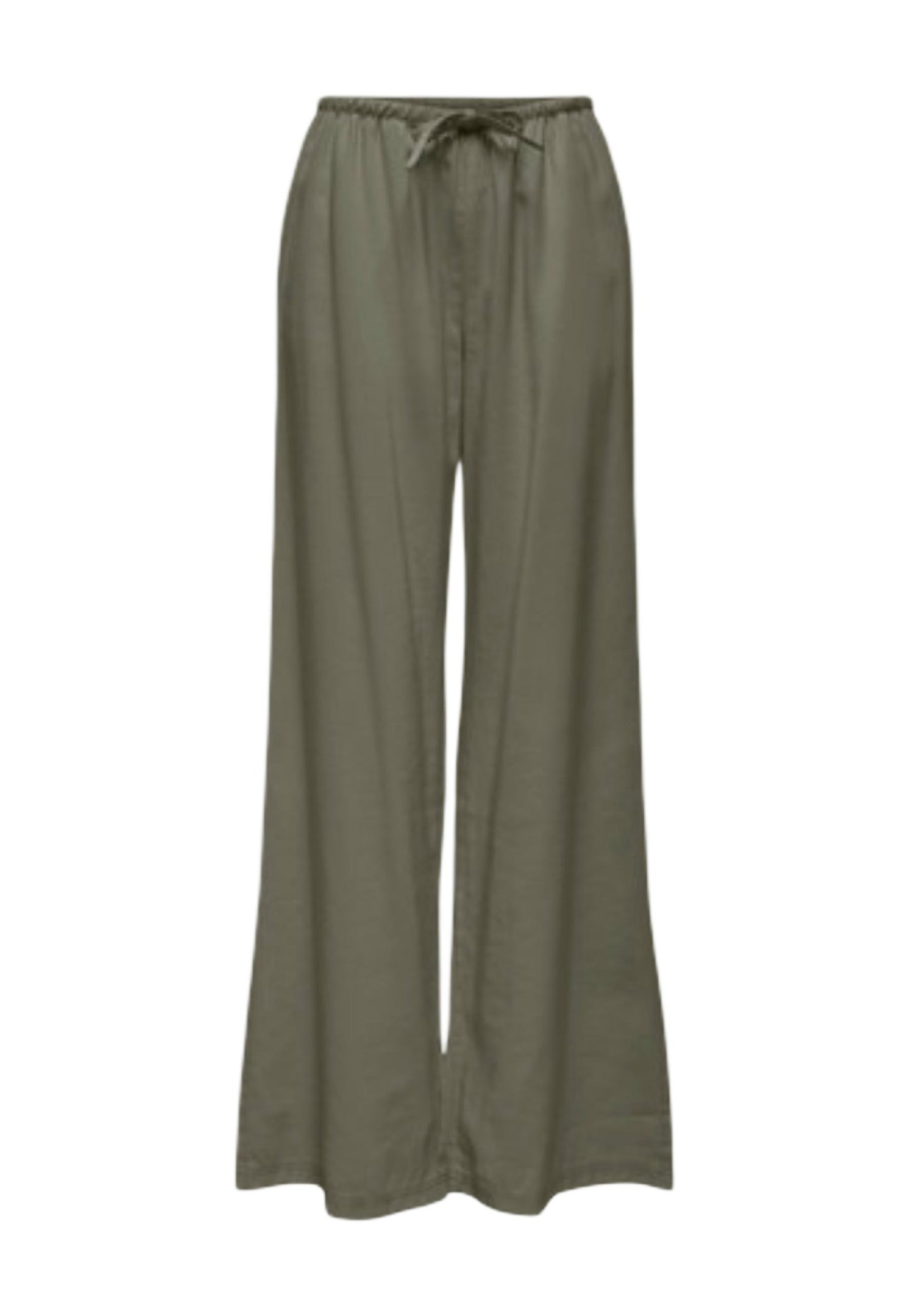 Only Pantaloni Donna Only Onlaris Life Pullup Tie Pants Wvn Cc green  green