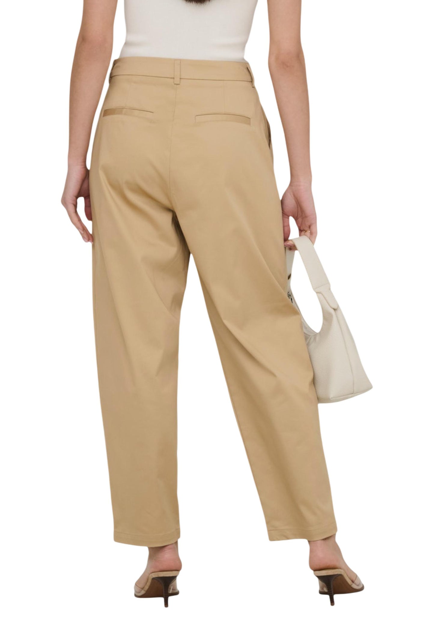Only Pantaloni Donna Only Onlcasil Hw Ank Barrel Chino Cc Pnt beige  beige
