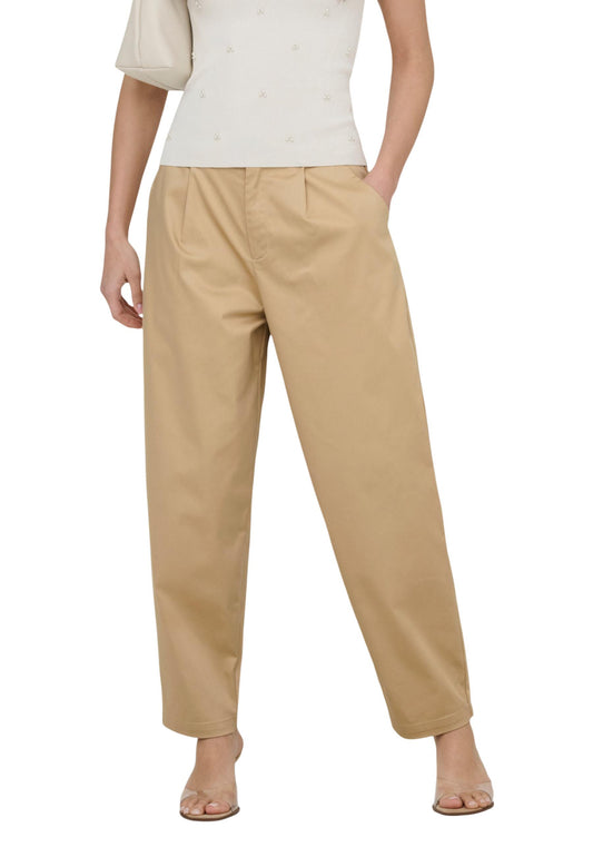 Only Pantaloni Donna Only Onlcasil Hw Ank Barrel Chino Cc Pnt beige  beige