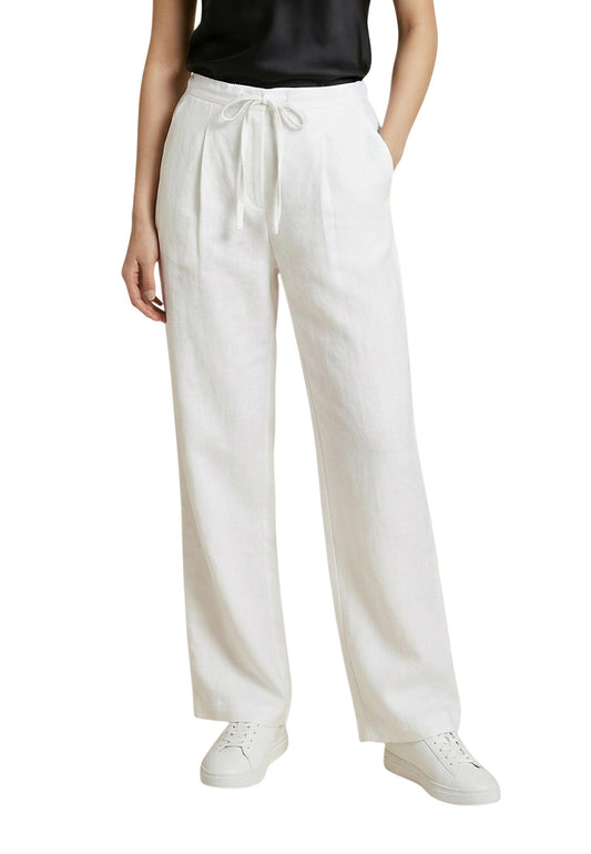 Only Pantaloni Donna Only Onlita Mw Linen Look Wide Tlr white  white