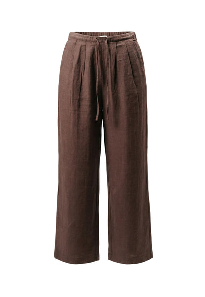 Only Pantaloni Donna Only Onlita Mw Linen Look Wide Tlr brown  brown
