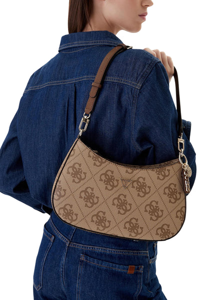 Guess Borsa Donna Guess NOELLE II TOP ZIP SHOULDER BAG brown  brown