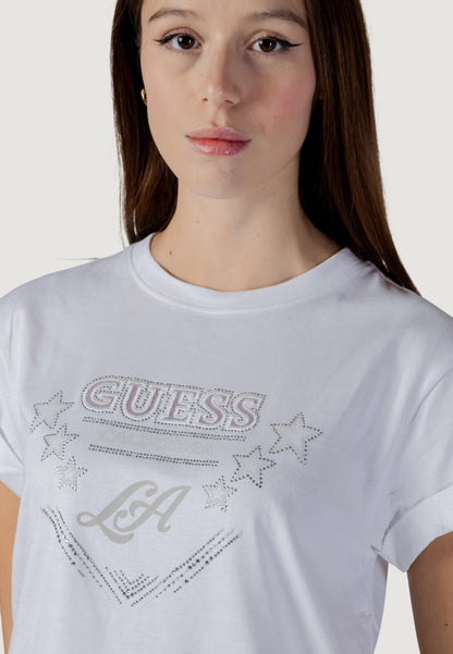 Guess T-Shirt Donna Guess SS CN LA STARS TEE white  white