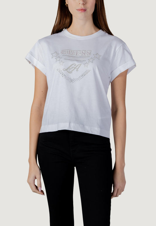 Guess T-Shirt Donna Guess SS CN LA STARS TEE white  white