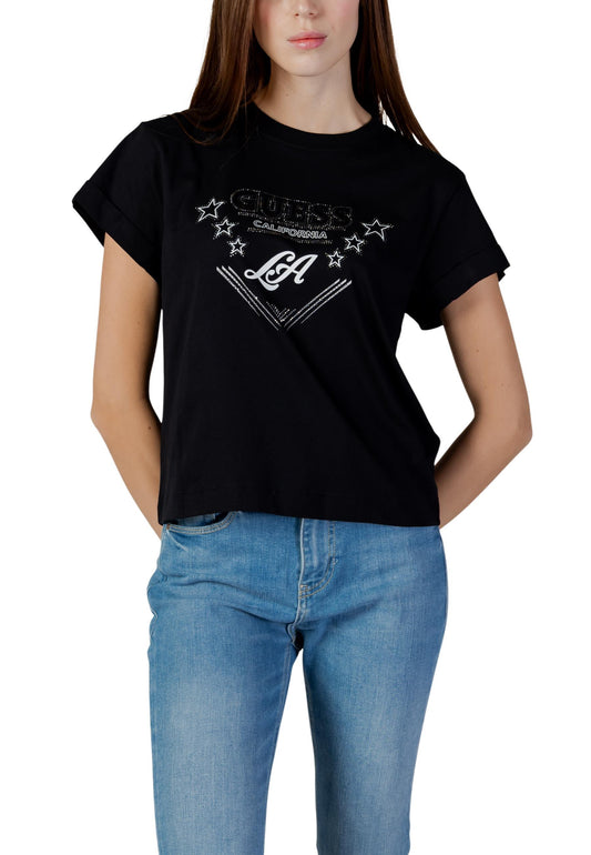 Guess T-Shirt Donna Guess SS CN LA STARS TEE black  black